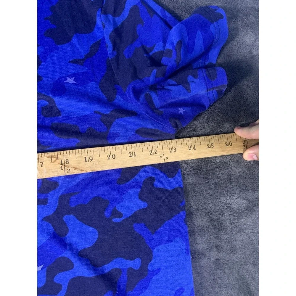Ralph Lauren Shirt Mens XL Pro Fit Blue Star Camo Performance S/Sleeve Polo